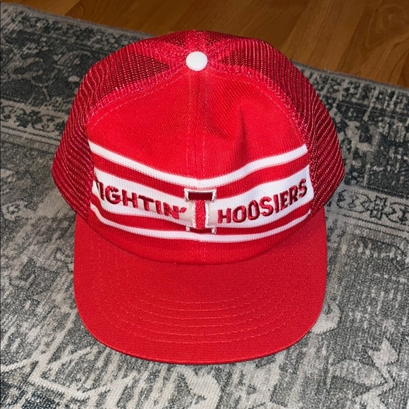 Vintage Red Fightin' Hoosiers Trucker Hat - Picture 1 of 6